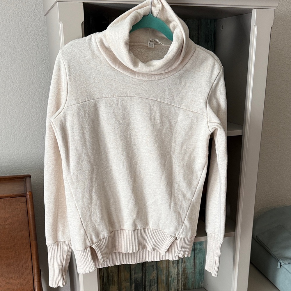 ALO Yoga Cream Cowl Neck Sweater